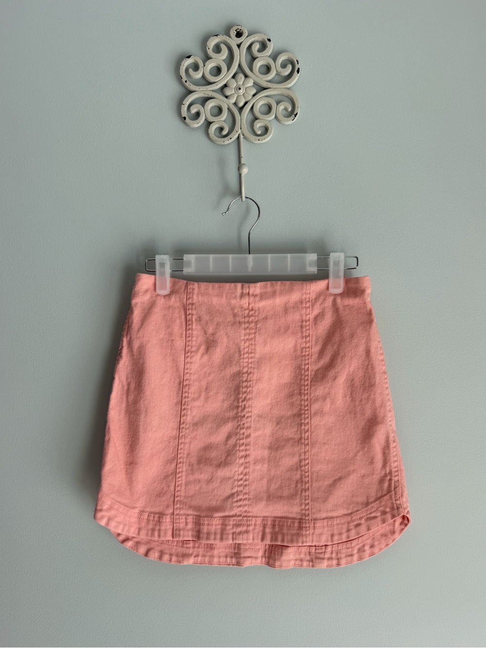 Alter’d State Peach Coral Women's Pink Denim Mini Skirt. Size medium